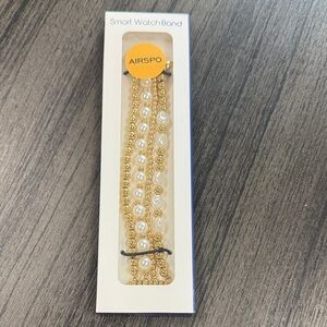 Gold and Pearl Smart Watch Band